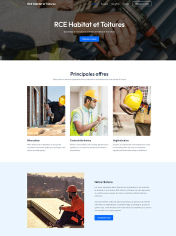 Exemple de site : Entreprise du bâtiment (Toiture)